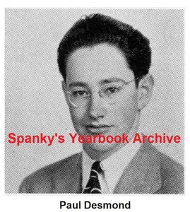 1940s High School Yearbook w/ Jazz Giant PAUL DESMOND ~ Saxophone ~ Take Five + - Bild 1 von 7