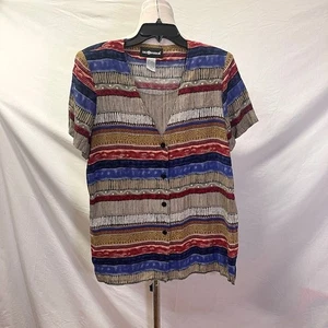 SAG HARBOR Look of 2 in 1 Multicolor Women's Blouse Top Size Small - Picture 1 of 5