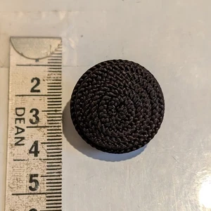 28mm Shanked Twisted Cord Black Button - Picture 1 of 3