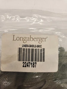 Longaberger Sage Candle Basket Liner Retired New Old Stock 2247187 - Picture 1 of 7