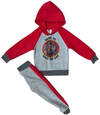 Paw Patrol  Toddler 3T Hooded Sweatsuit Grey/Red with Hologram Images - Image 1 of 4