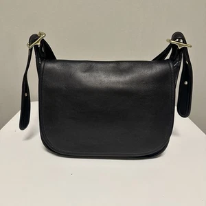 Vintage Coach 9951 Classic Shoulder Bag Black Leather USA Legacy Patricia - Picture 1 of 19