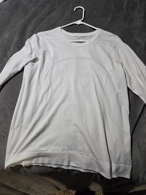 Lululemon Shirt Women LargeWhite Swiftly Breathe Long Sleeve Everyday Athleisure - Image 1 of 3