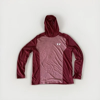 Sudadera con Capucha Under Armour Threadborne HeatGear XL Calce Suelto Granate/Japeado Foto 1 de 4