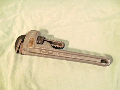 Ridgid 810 alumínio H.D. Chave de tubo 10" 250mm fabricada nos EUA - Imagem 1 de 4