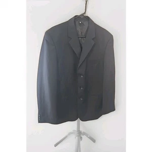 Liz Claiborne 2 Piece Suit Pinstripe Black/White Men's Size 44R - Photo 1/23