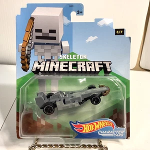 MINECRAFT SKELETON #3/7 AUTO PERSONAGGIO HOT WHEEL DA COLLEZIONE, NUOVO - Foto 1 di 6