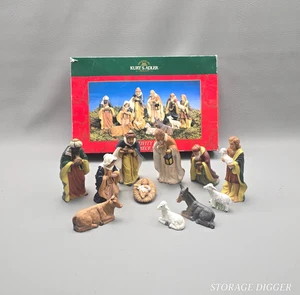 Vintage Kurt S. Adler 11-teiliges Krippenfiguren Set Heilige Familie Weihnachten Sammlerstück - Bild 1 von 11