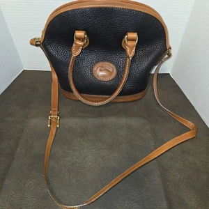 Borsa a tracolla vintage anni 80 Dooney & Bourke AWL pelle di ciottoli Norfolk borsa B - Foto 1 di 17