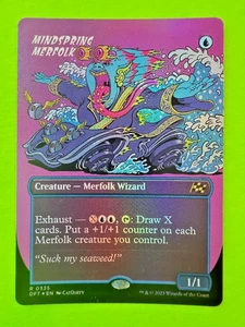 MTG - Aetherdrift - Mindspring Merfolk - Rare Borderless - Foil - Picture 1 of 2