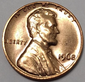 1968 Lincoln Cent BU ~ Slightly Proof-like - Picture 1 of 4