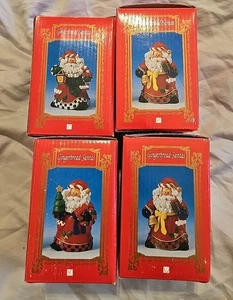 4 Lincolnshire Gingerbread Santas Holiday Vintage Collection - Picture 1 of 5