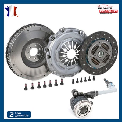 KIT EMBRAYAGE POUR MEGANE 2 SCENIC 2 1.9 DCI VOLANT MOTEUR + BUTEE HYDRAULIQUE - Photo 1/4