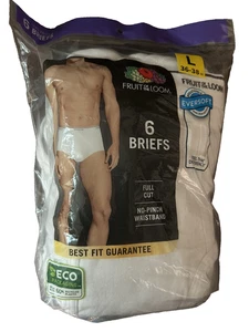 FRUIT OF THE LOOM HERREN SLIP GRÖSSE LARGE (36-38) FULL CUT, KEIN KNEIFEN 100% Baumwolle - Bild 1 von 3