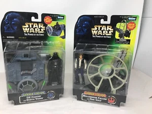 Star Wars POTF Gunner Station TIE Fighter con Darth Vader + Han Solo Millennium - Imagen 1 de 8