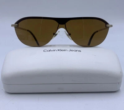 Authentic Calvin Klein Sunglasses 168S 510 Gold Frames/Brown Lens Made In Italy. - Image 1 of 4
