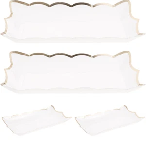 4 Pcs Présentoirs De Nourriture Pour La Fête Plateaux Service Et Fêtes - Picture 1 of 12