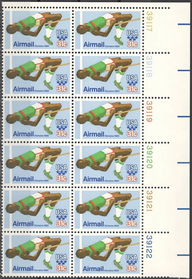 US Scott #C97 "Olympic Games Issue" Plate block of 12, MNH - Image 1 of 1