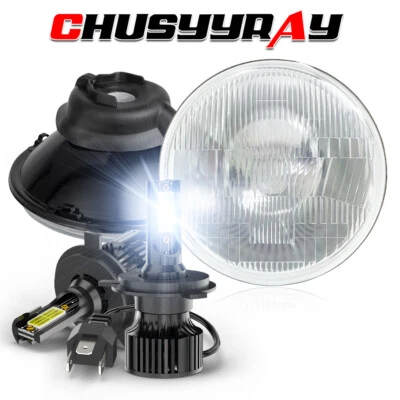 Par de faros LED redondos de 7 pulgadas con haz alto sellado para camioneta Chevy 1947 a 1956 Foto 1 de 4