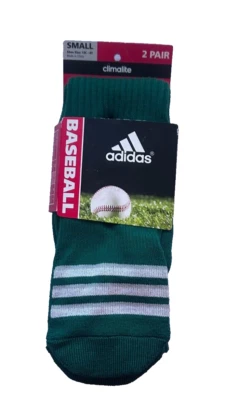 Adidas, verde bosque con logotipo blanco OTC, calcetines de béisbol, paquete de 2 Talla: 13C-4Y Foto 1 de 4