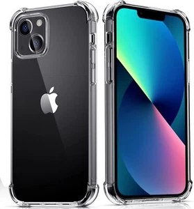 iPhone 13 Clear Case Shockproof Phone Cover Protective Phone Case for iPhone 13, - Picture 1 of 8