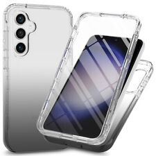 For Samsung S24 Ultra S23 Plus S22 S24 Clear Back Case Built-in Screen Protector