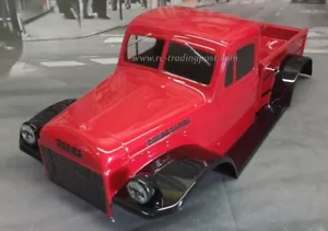 1946 Dodge Power Wagon Custom Painted RC Crawler Body (WB 12.3") TRX-4/SCX10/END - Picture 1 of 10