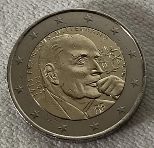 2 € Münze Frankreich 1916-2016 „Francois Mitterrand“ Gedenkmünze "Zirkulierter" - Bild 1 von 2