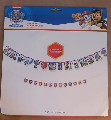 Banner de fiesta de cumpleaños Paw Patrol - Personalizable - ¡Nuevo! Foto 1 de 2