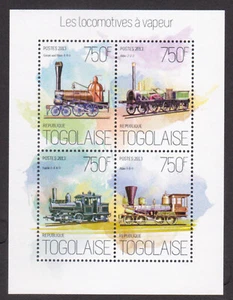 TOGO - 2013 LOCOMOTIVE/TRENI A VAPORE - MIN. FOGLIO COME NUOVO NH - Foto 1 di 4