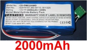 BATTERIE 2000mAh Tipo 92916781 B11325 MD-BY10 Per GE Dash 2000 - Zdjęcie 1 z 1