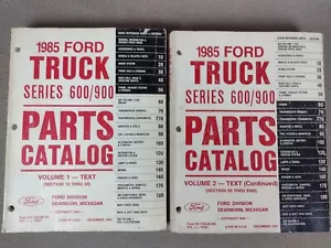 1985 FORD Truck series 600/900 Parts Catalog Text Volumes 1 + 2 - Picture 1 of 7
