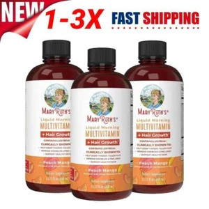 1-3x MaryRuth's Liquid Multivitamin Haarwachstum Frauen Biotin Pfirsich Mang|450ml - Bild 1 von 10