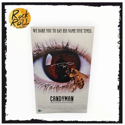 Candyman Movie Poster Signed by Tony Todd - Beckett Authenticated Holo Sticker ( Cover