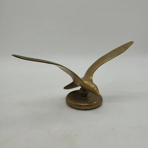 Vintage Brass Seagull Bird Figurine Mid Century Modern Paperweight - Picture 1 of 8