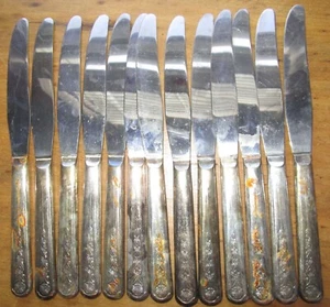 VTG WM ROGERS INTERNATIONAL SILVER 1950 DELIGHT MODERN SOLID KNIVES LOT OF 13 - Picture 1 of 4