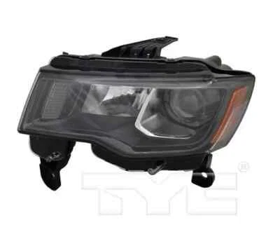 Faro halógeno izquierdo TYC para Jeep Grand Cherokee negro modelos 2017-2021 Foto 1 de 3