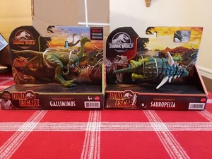 Jurassic World Toys Dino Escape Fierce Force Sauropelta  & Gallimimus - Picture 1 of 7