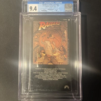 Indiana Jones Raiders of the Lost Ark VHS Sealed  CGC 9.4 A+🔥🔥🔥 - Image 1 of 3