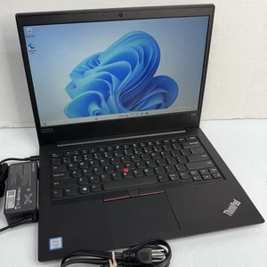Lenovo ThinkPad E480 i3-7020U 14" Windows 11 Pro Laptop 250GB NVMe SSD 16GB RAM - Picture 1 of 12