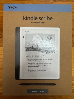 New Amazon Kindle Scribe (32GB) With built-in AI notebook, Premium Pen, Tungsten - Image 1 of 4