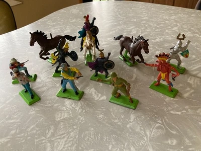 BRITAINS LTD DETALLE Vaqueros del Salvaje Oeste, Caballeros Indios Figuras de Soldado Medieval Foto 1 de 4