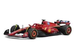 FERRARI SAINZ SF-24 Modello Auto Formula 1 2024 DieCast 1/43 Pilota 55 Bburago - Foto 1 di 4