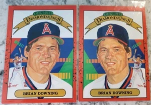 (2) 1990 Donruss BRIAN DOWNING "Reverse Negative" errore e carte corrette #10 - Foto 1 di 2
