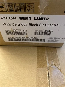 Genuine Ricoh 406475 406-475 SP C310HA - High Yield Print Cartridge Black - Picture 1 of 3
