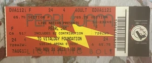 PEARL JAM UNBENUTZTES TICKET VITALOGY FOUNDATION VIEJAS ARENA 21.11.13 - Bild 1 von 6