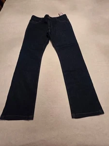 Girls Blue Jeans Size 10 Plus Straight Stretch by Wonder Nation Adjustable Waist - Picture 1 of 4