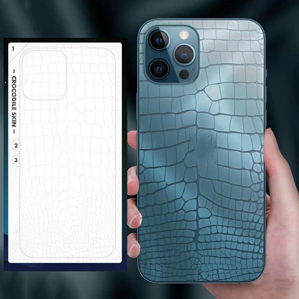 Pellicola/adesivo posteriore fantasia motivo coccodrillo 3D compatibile Apple iPhone 12 Pro Max - Immagine 1 di 1