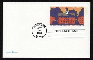 USA, SCOTT #UX400, FDC CARD - OHIO UNIVERSITY, CUTLER HALL, YEAR 2004 - Picture 1 of 1
