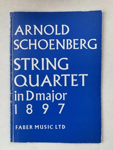 Noten . Schoenberg.  String Quartet in D major 1897.    Partitur. - Bild 1 von 1